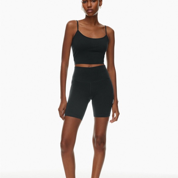 TNA Pants - TNA high waisted biker shorts, 7”, black